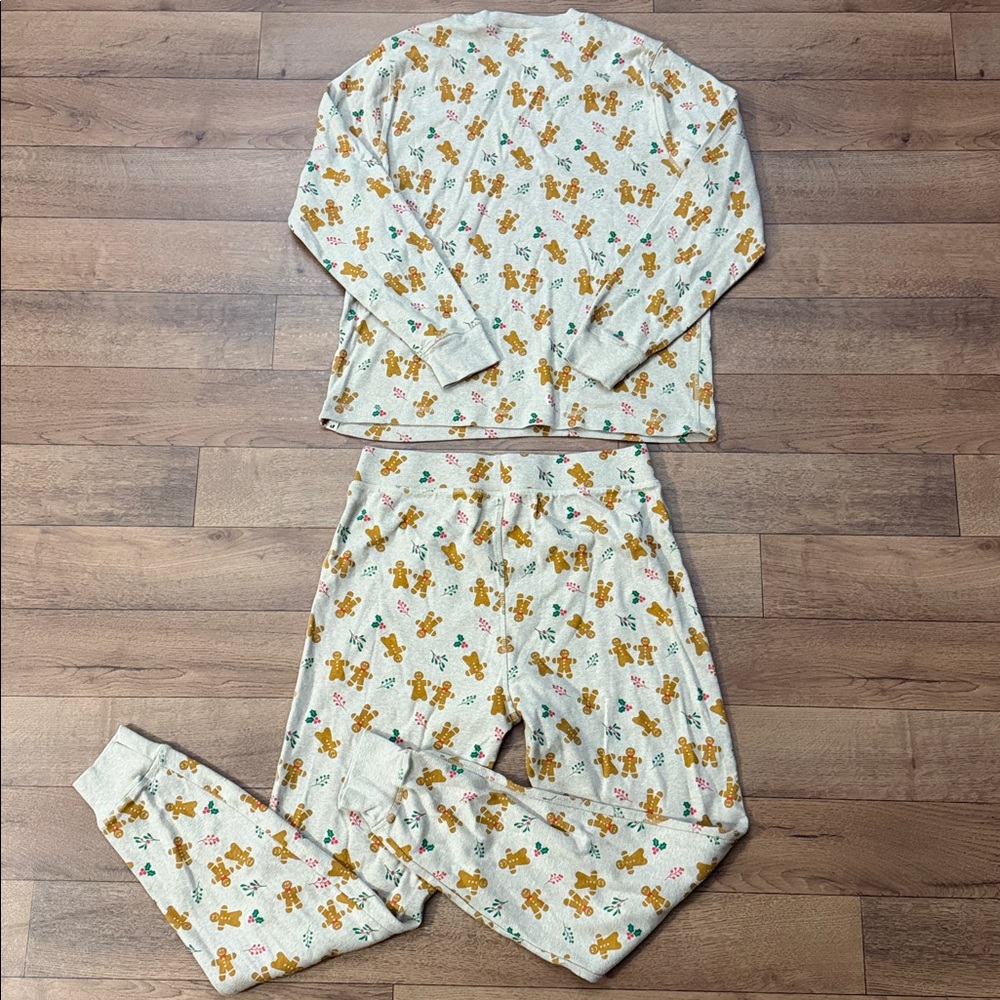 Pact Size Large Unisex Pajama 2 Piece Set Gingerbread 100% Organic Cotton Comfy - Picture 4 of 16